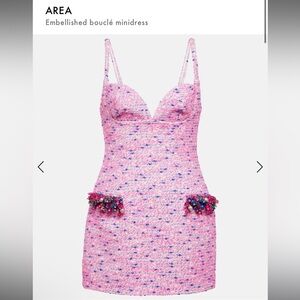 AREA NY Embellished bouclé minidress